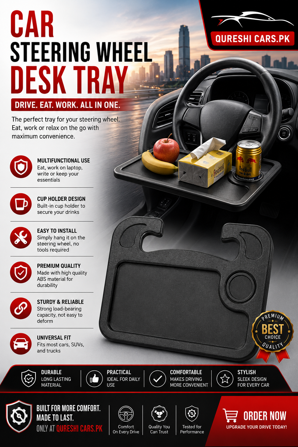 Car Laptop Table And Food Tray - Premium Quality