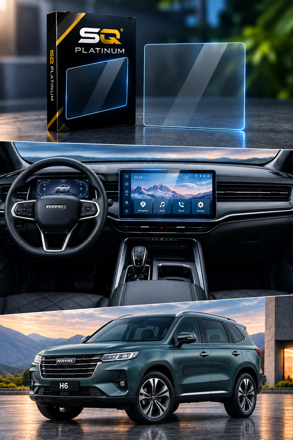 Haval H6 Old Model Infotainment Screen Tempered Glass Protector – Premium Screen Guard