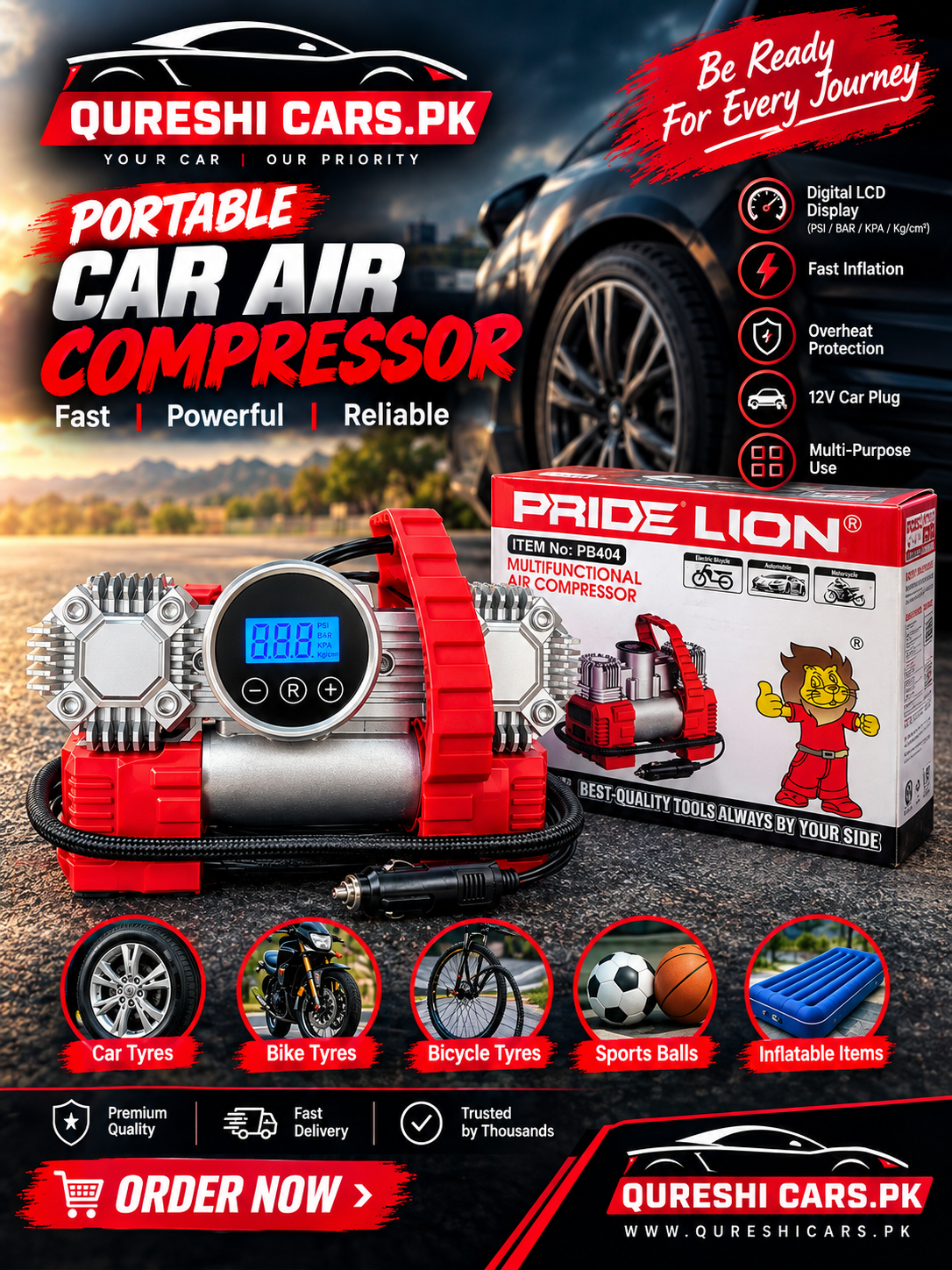 Air Compressor - Pride Lion Special Quality Digital Air Pump