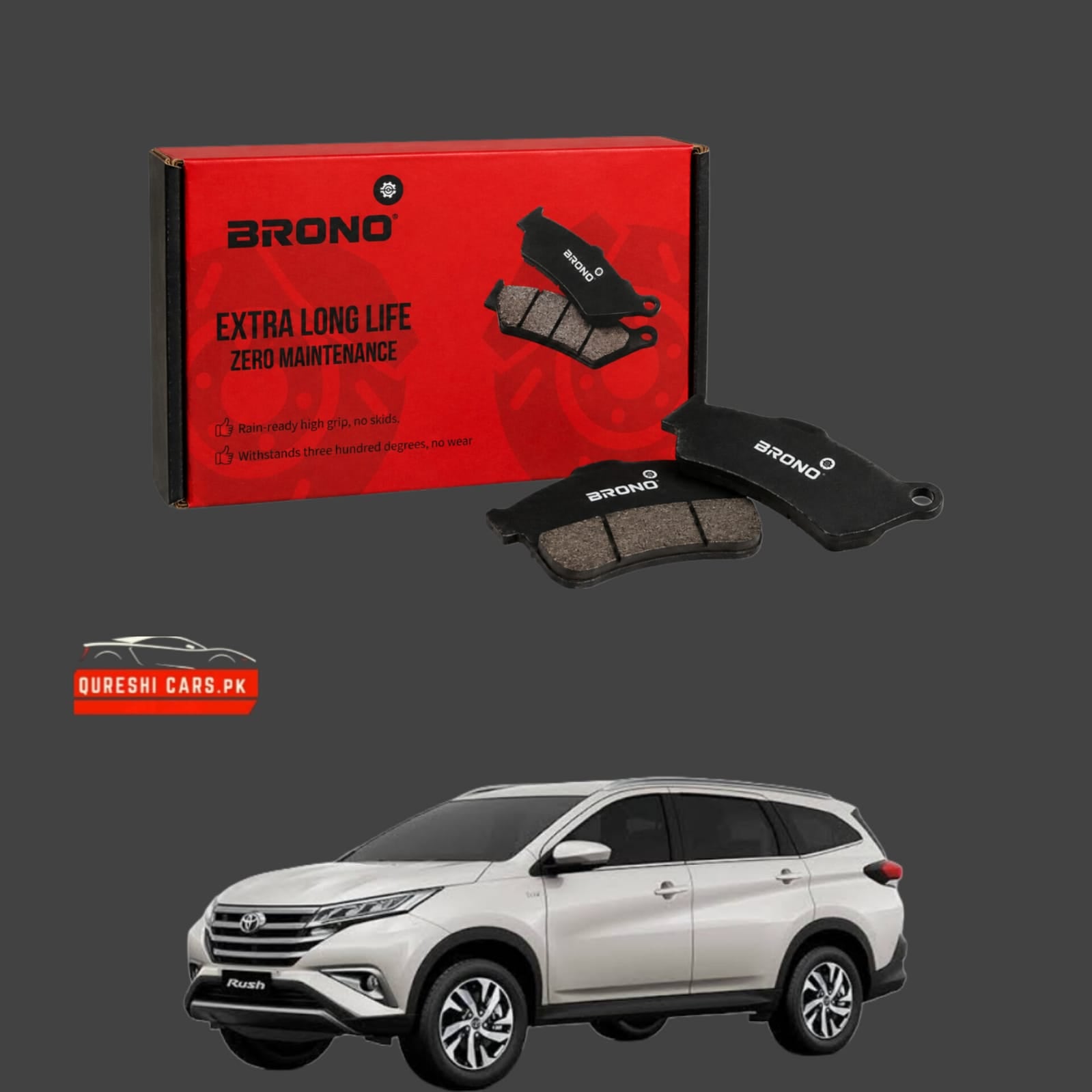 Premium Front Disc Brake Pads (Brono) for Toyota Rush | Superior Stopping Power & Reliability