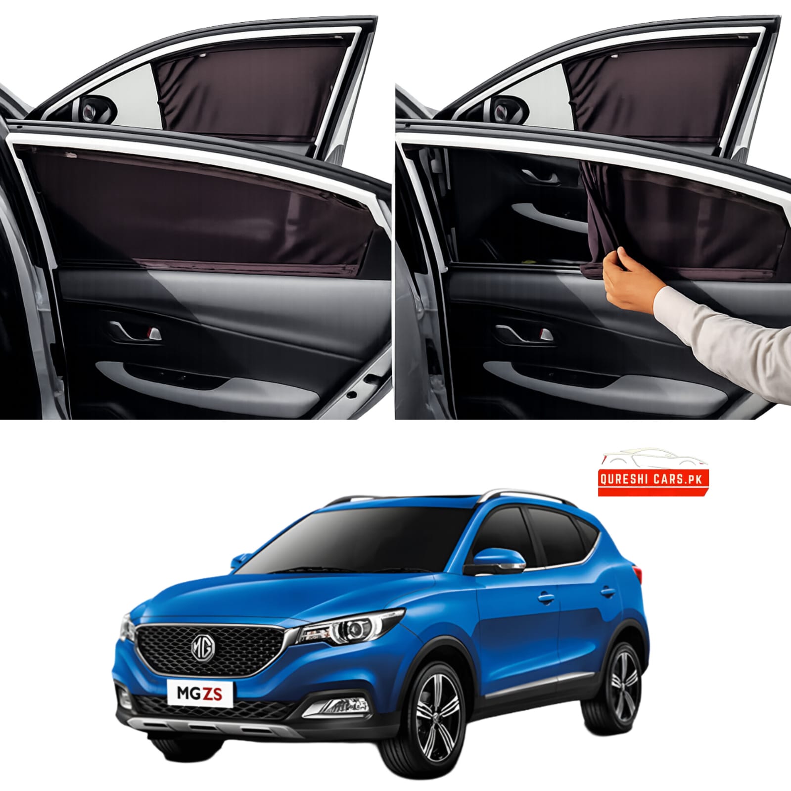 Retractable Sun Shades for MG ZS (2017-2026) | UV Protection & Privacy