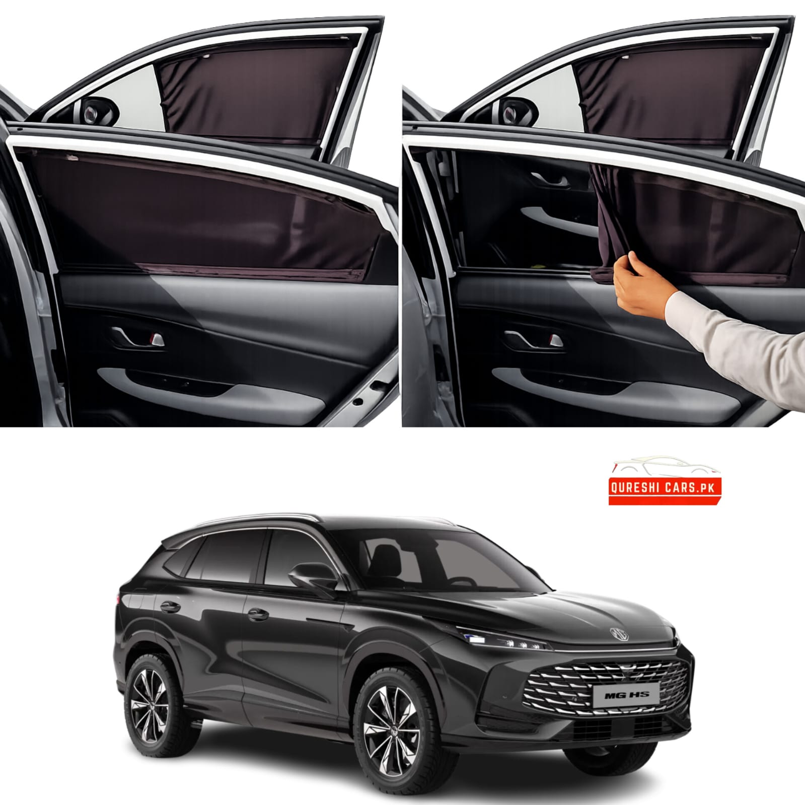 Retractable Sun Shades for MG HS (2019-2026) | UV Protection & Premium Comfort