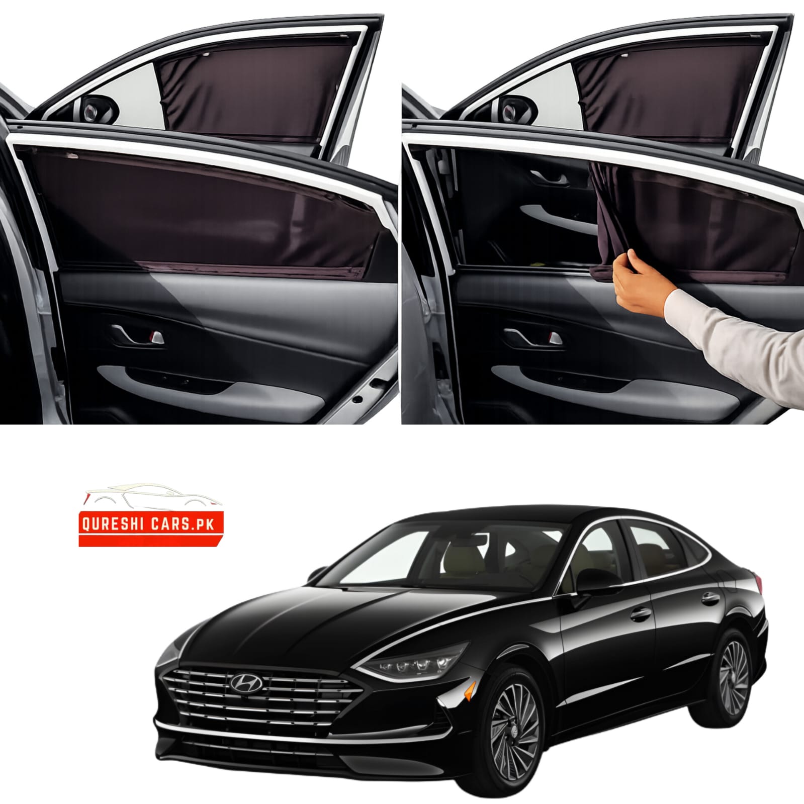 Premium Retractable Sun Shades for Hyundai Sonata (2021-2026) | UV & Heat Protection