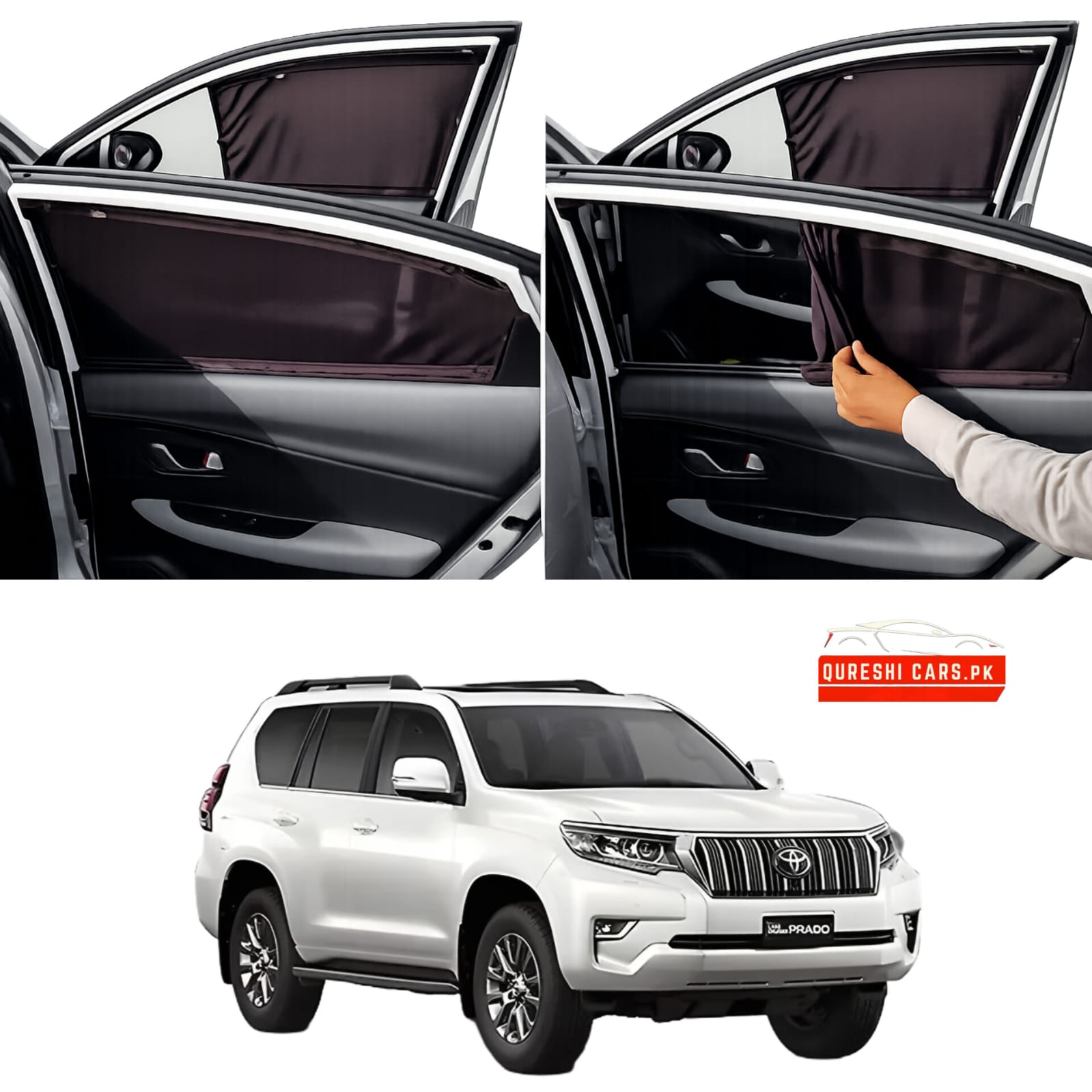Premium Retractable Sun Shades for Toyota Prado (2009-2026) | Heat Protection & Privacy