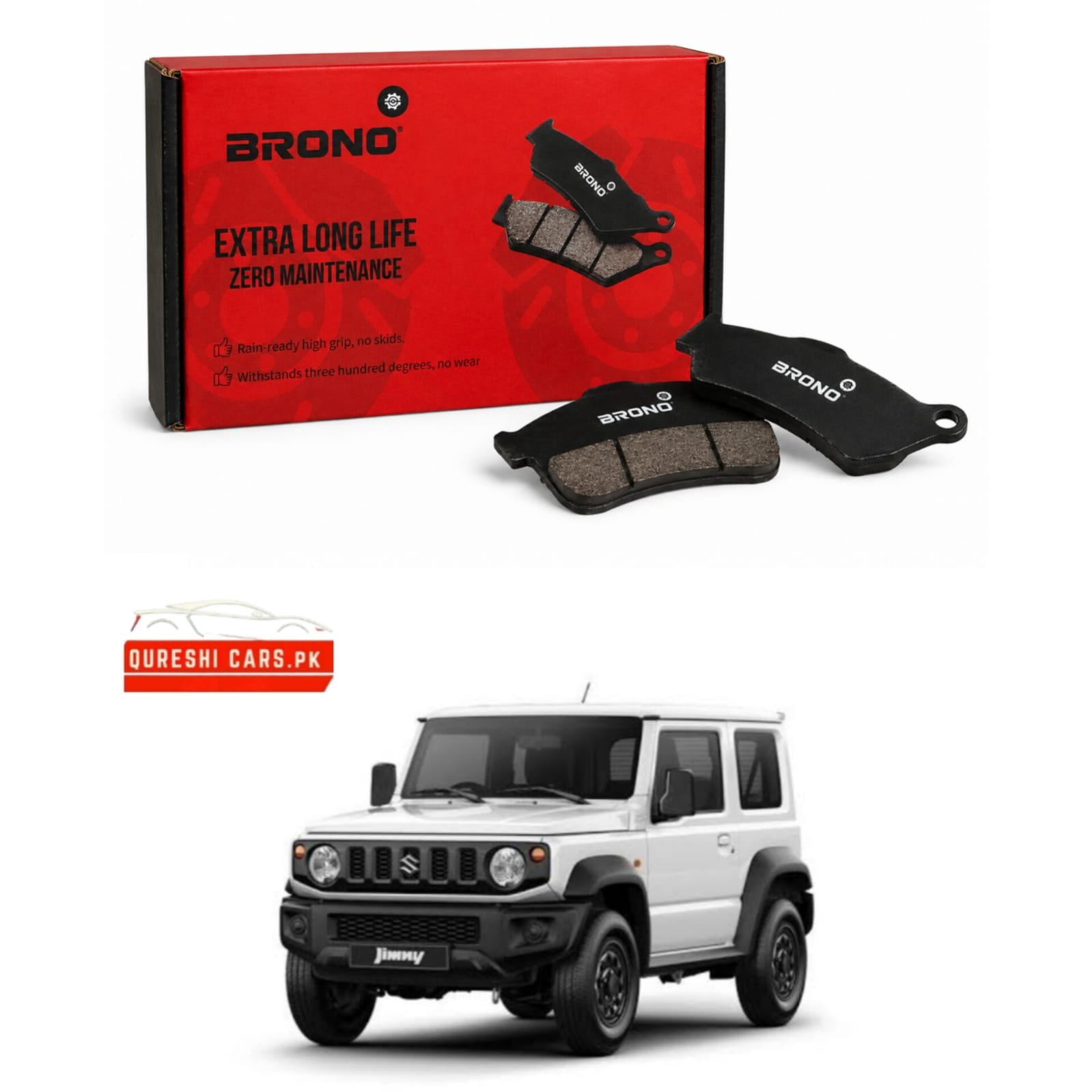 Brono Front Disc Brake Pads for Suzuki Jimny | High-Durability Off-Road Braking