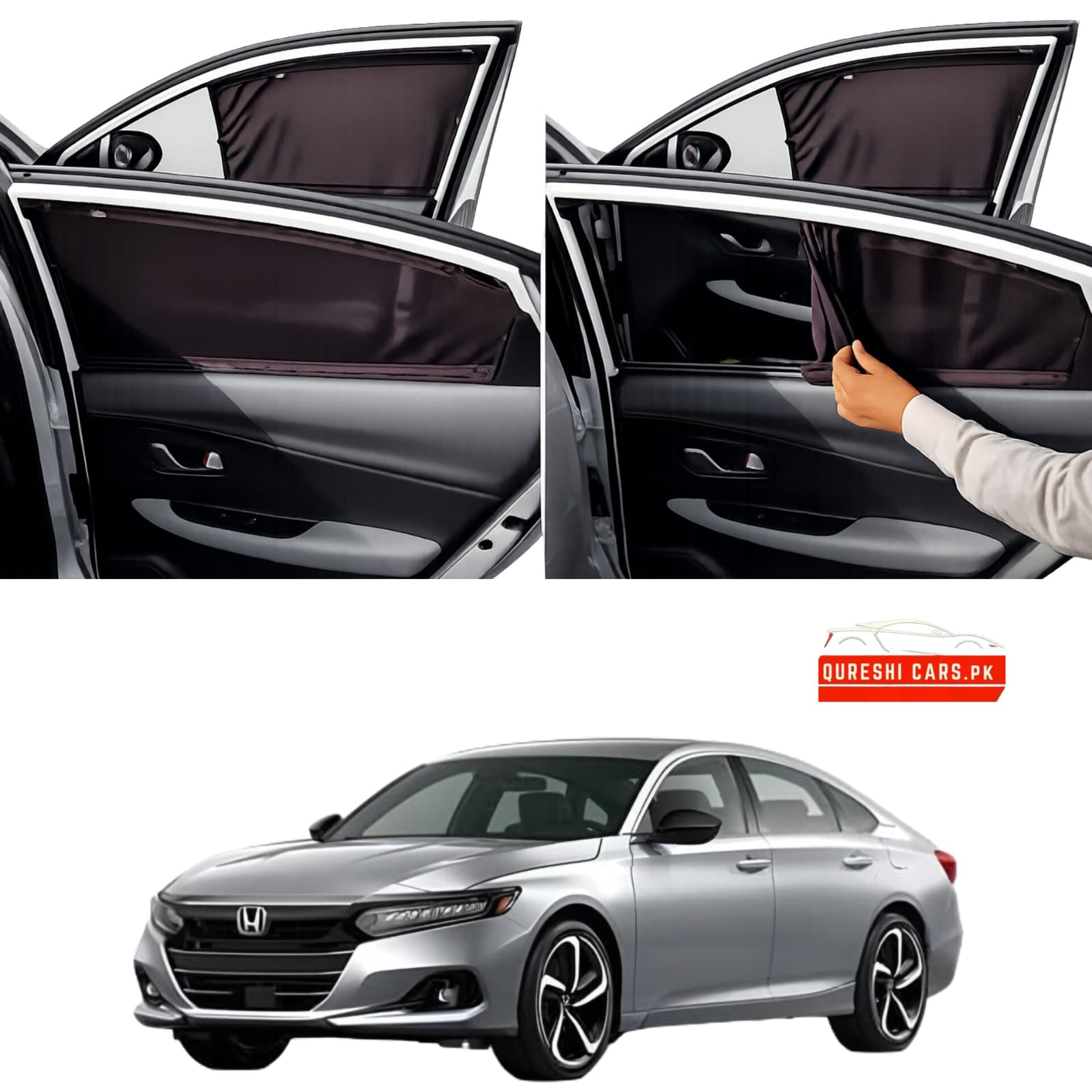 Premium Retractable Sun Shades for Honda Accord (2018-2026) | Heat Protection & Luxury Privacy