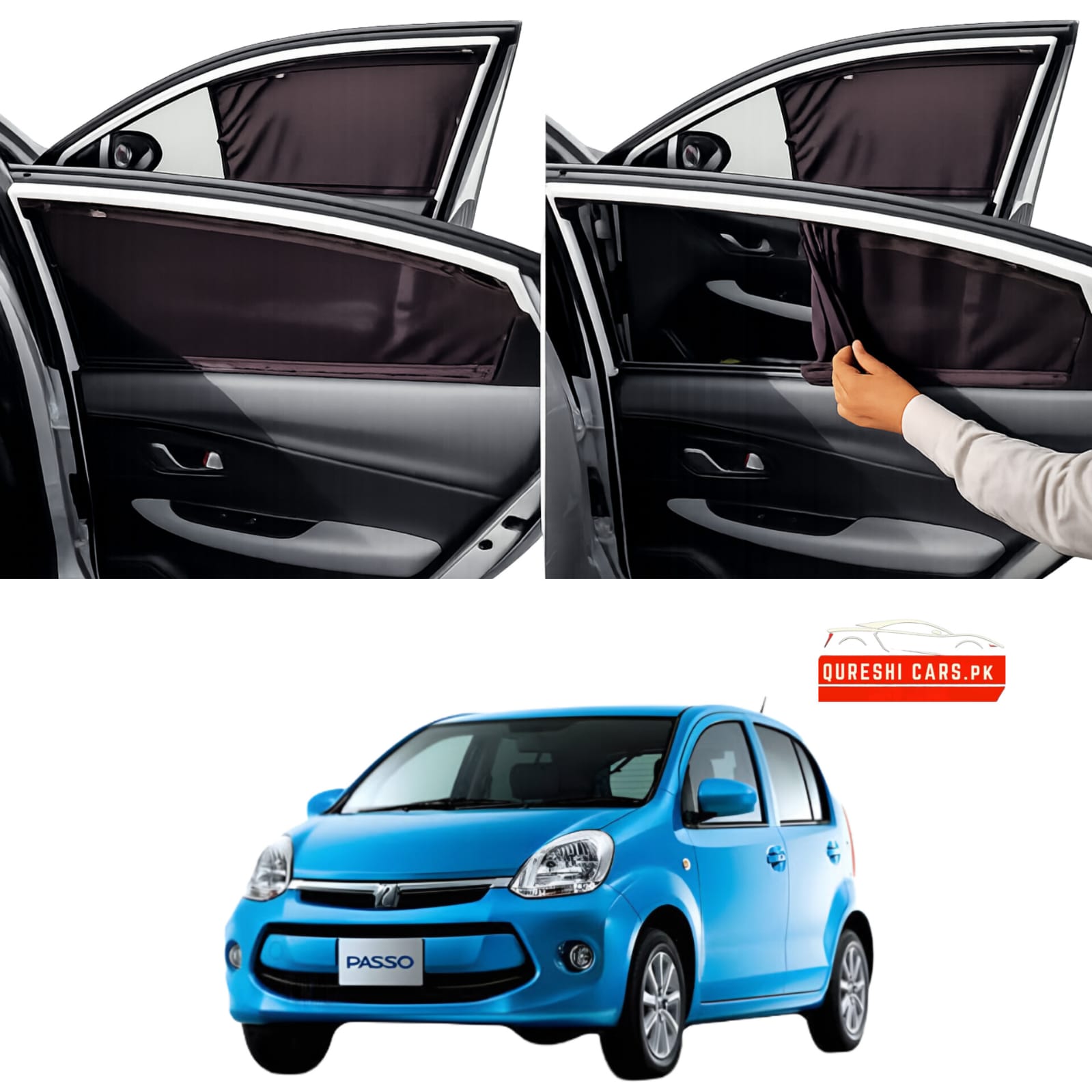 Retractable Sun Shades for Daihatsu Passo (2016-2026) | UV Protection & Cabin Cooling