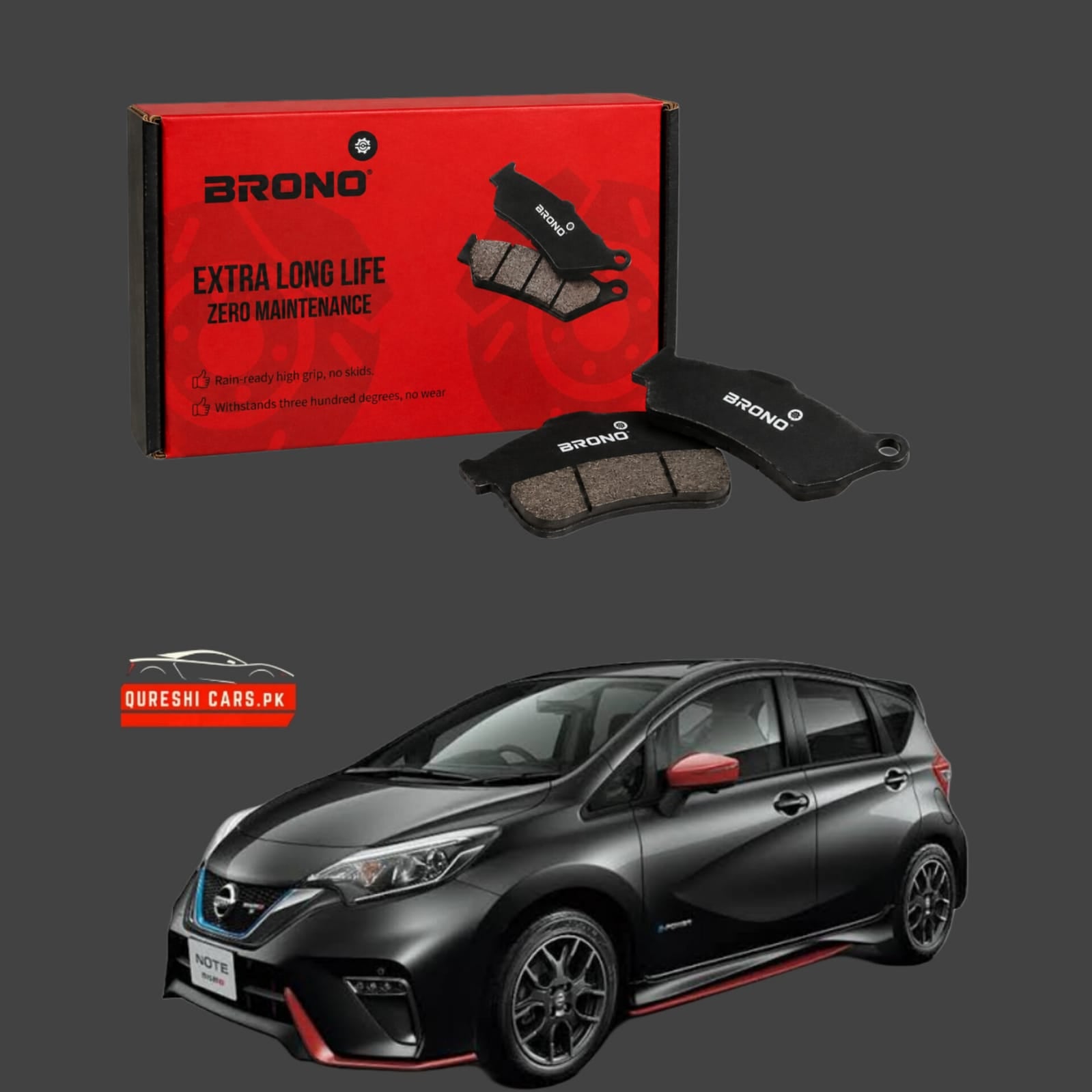 Premium Front Disc Brake Pads (Brono) for Nissan Note | Superior Stopping Power & Reliability