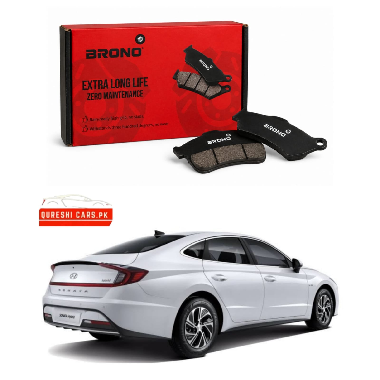 Premium Rear Disc Brake Pads (Brono) for Hyundai Sonata | Enhanced Safety & Reliability