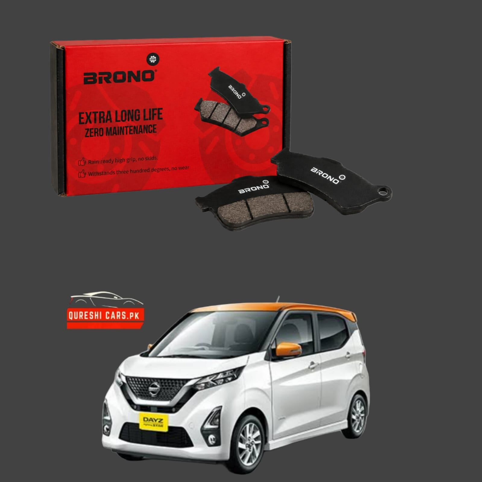 Premium Front Disc Brake Pads (Brono) for Nissan Dayz | Reliable Stopping Power & Precision