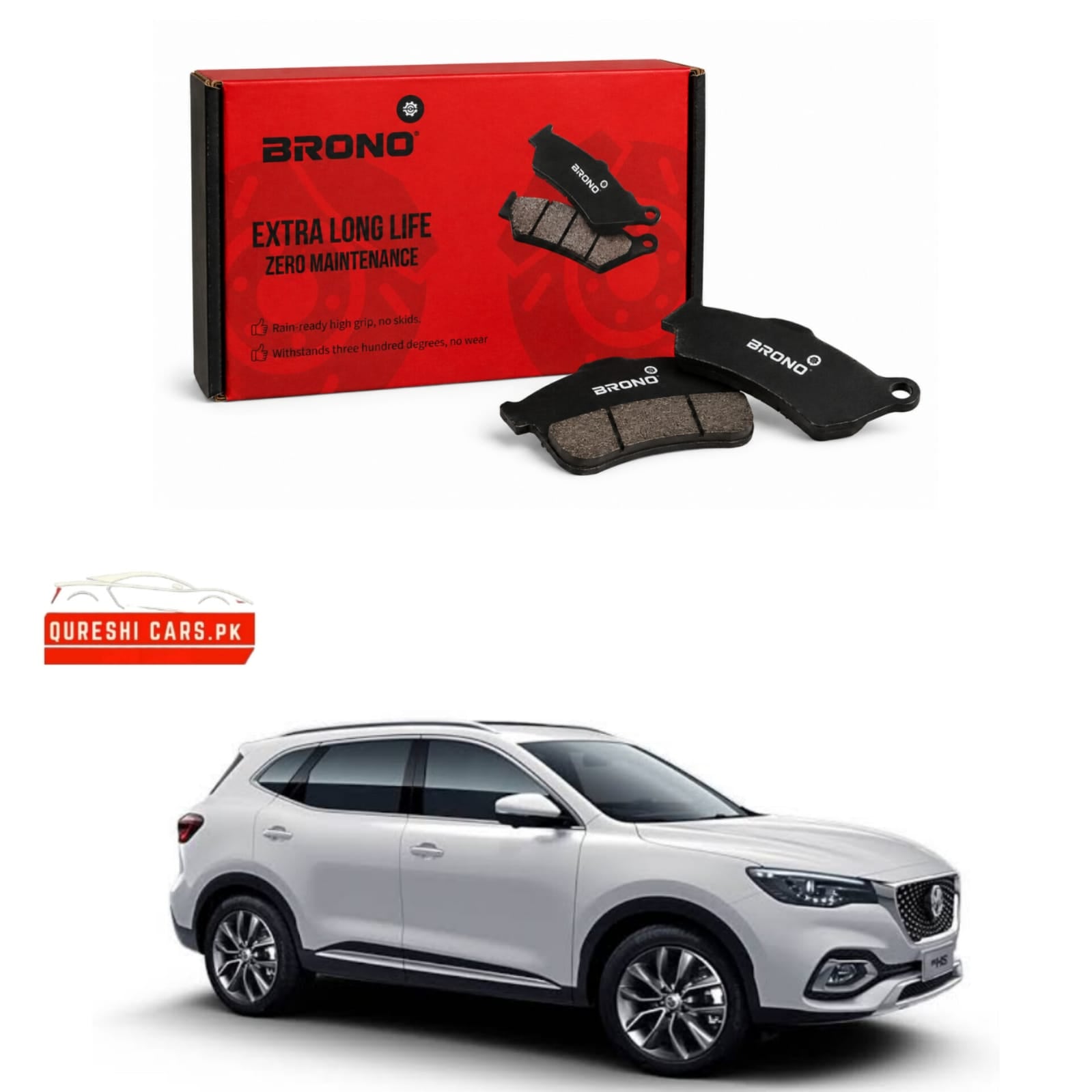 Premium Rear Disc Brake Pads (Brono) for MG HS | Enhanced Safety & Reliability