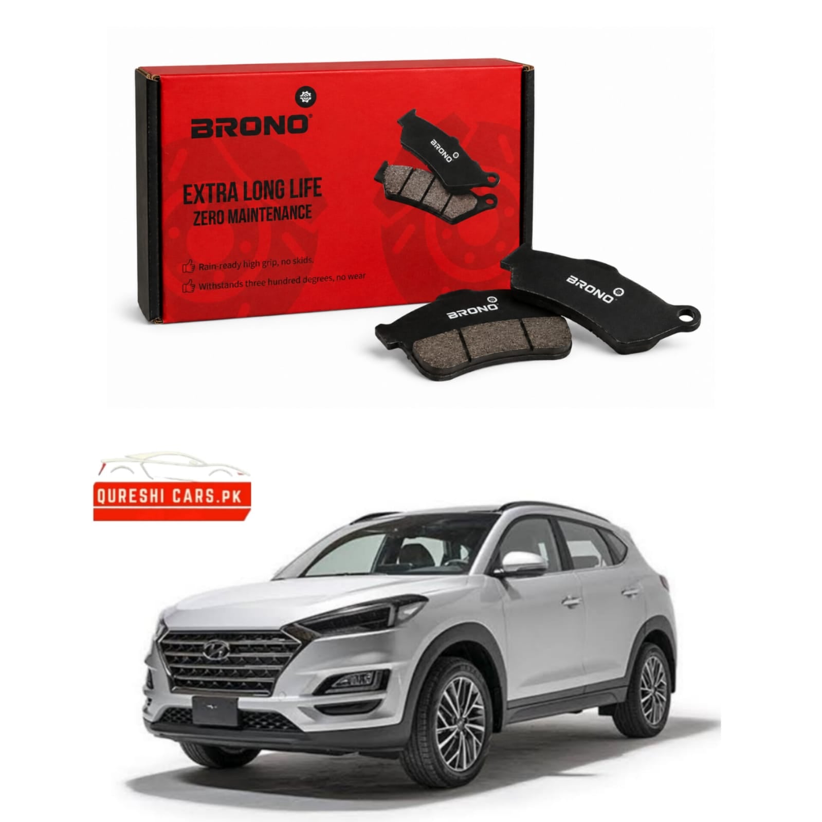 Premium Front Disc Brake Pads (Brono) for Hyundai Tucson | Superior Stopping Power & Safety