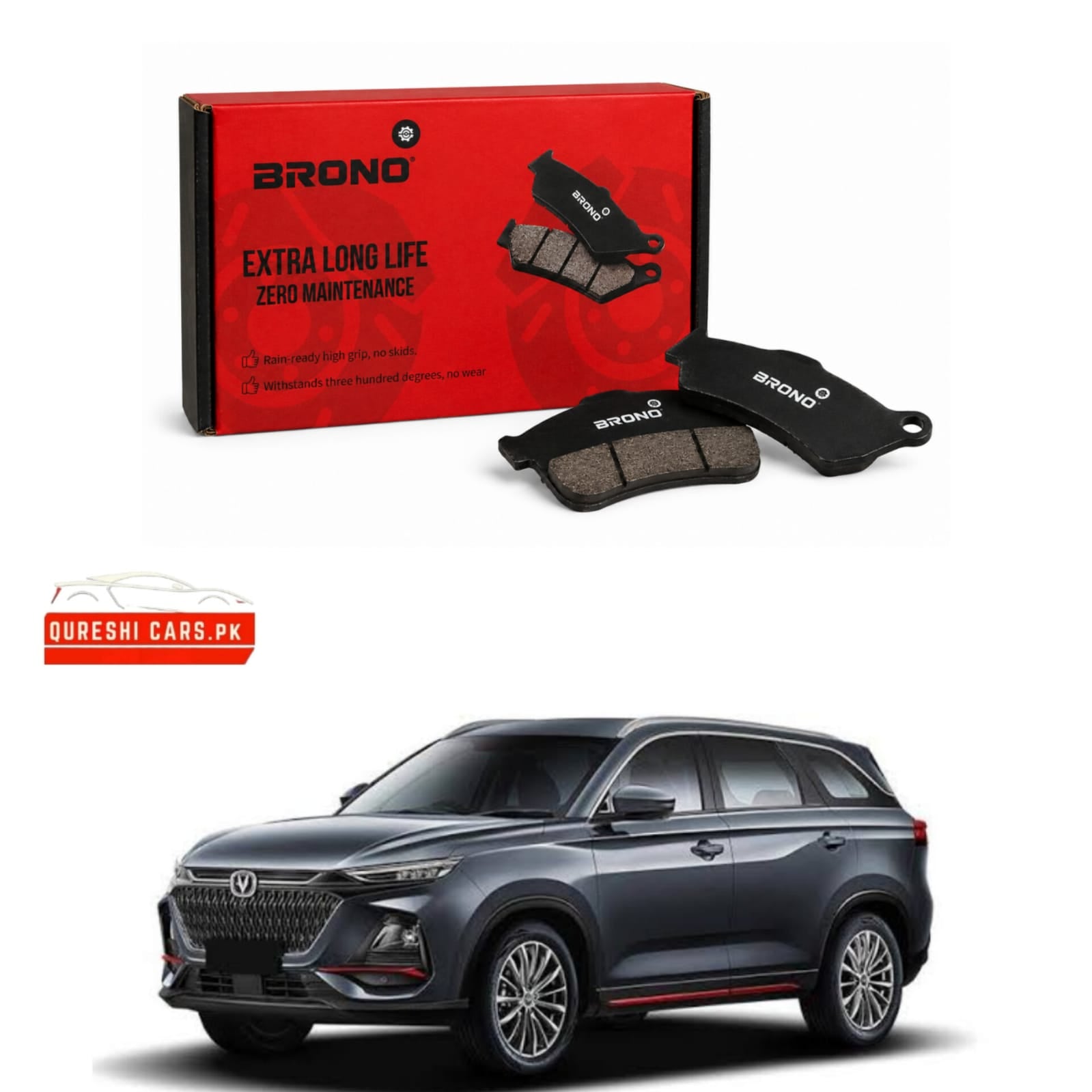 Premium Front Disc Brake Pads (Brono) for Changan Oshan X7 | Superior Stopping Power