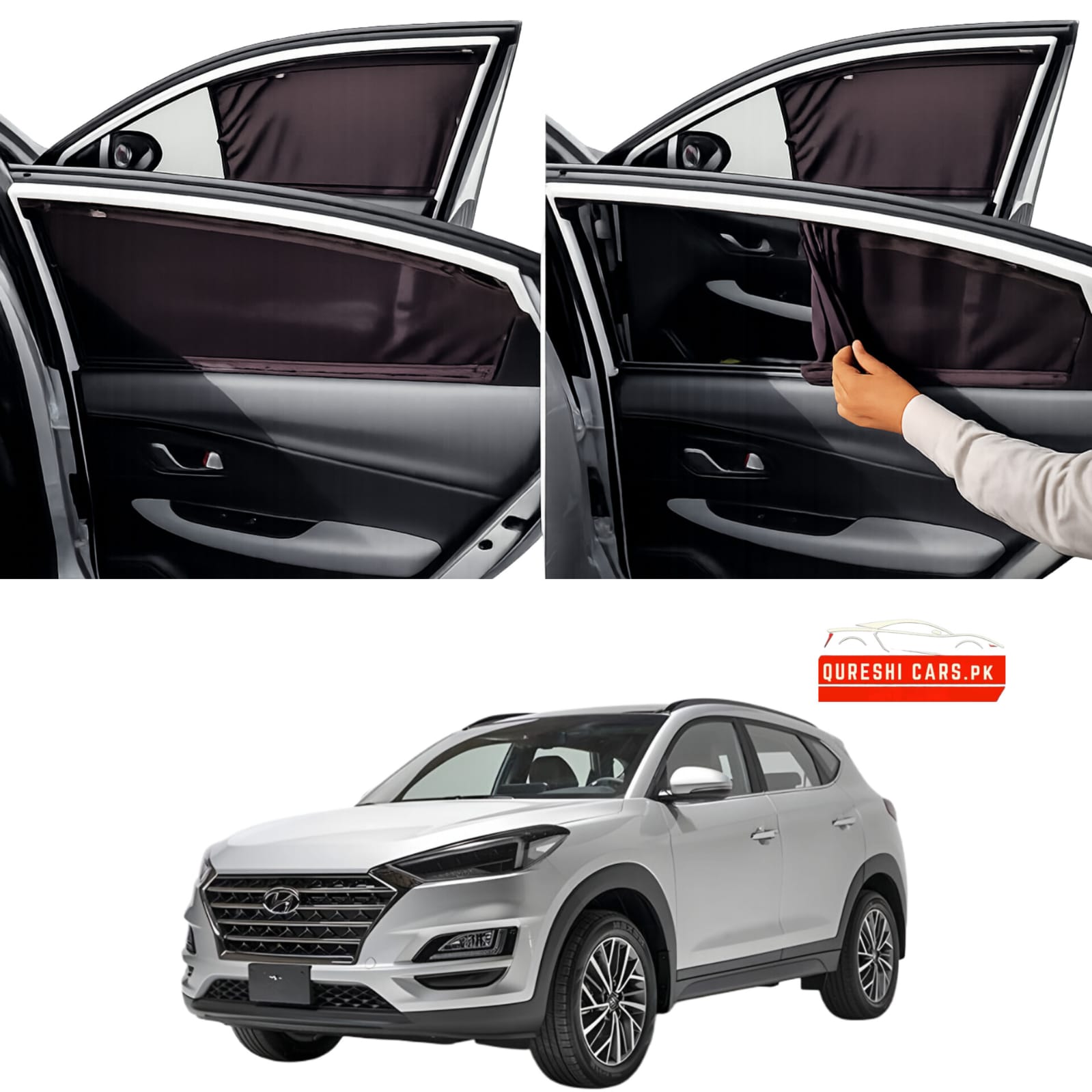Retractable Sun Shades for Hyundai Tucson (2016-2026) | Heat Protection & Premium Privacy