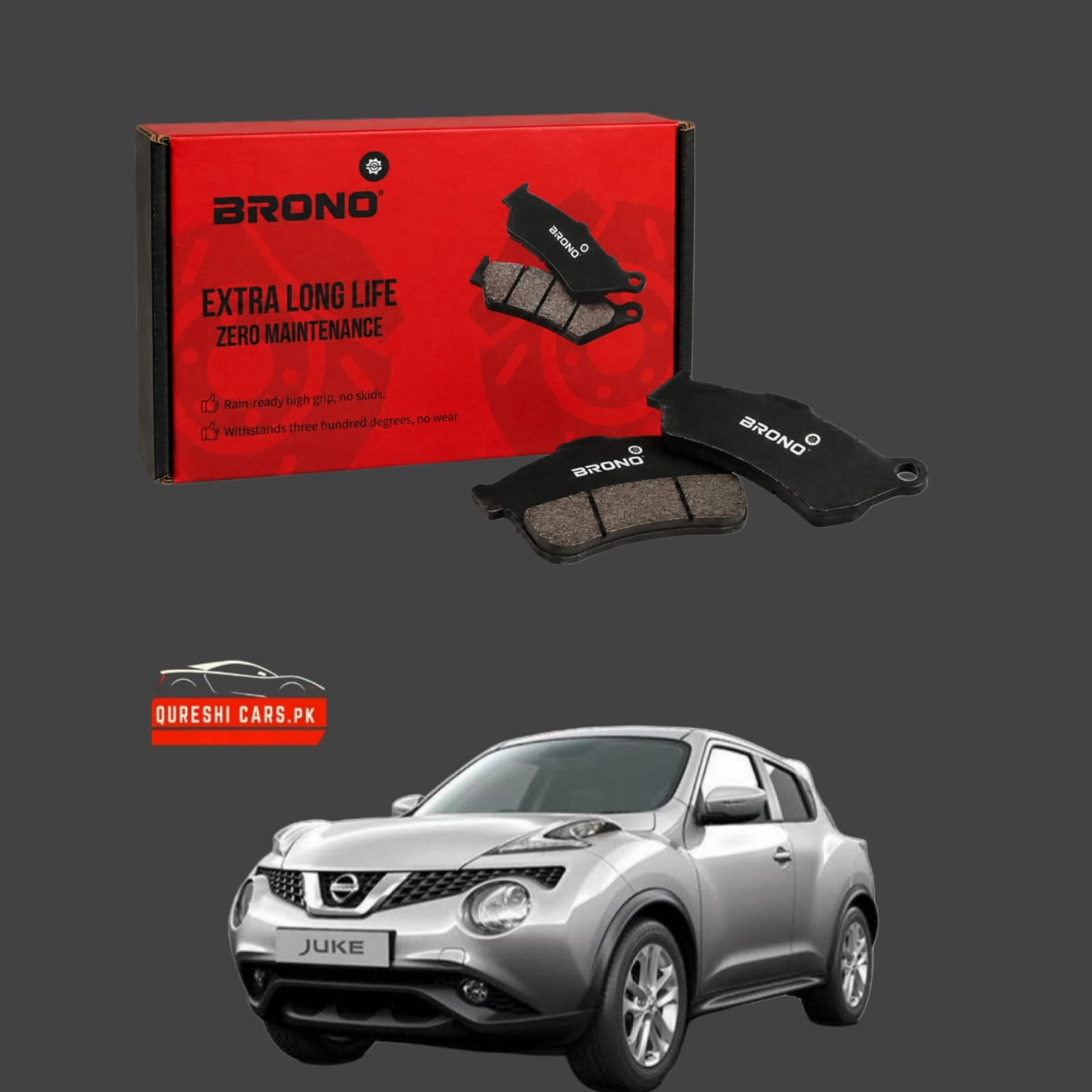 Premium Front Disc Brake Pads (Brono) for Nissan Juke | High-Performance Stopping Power