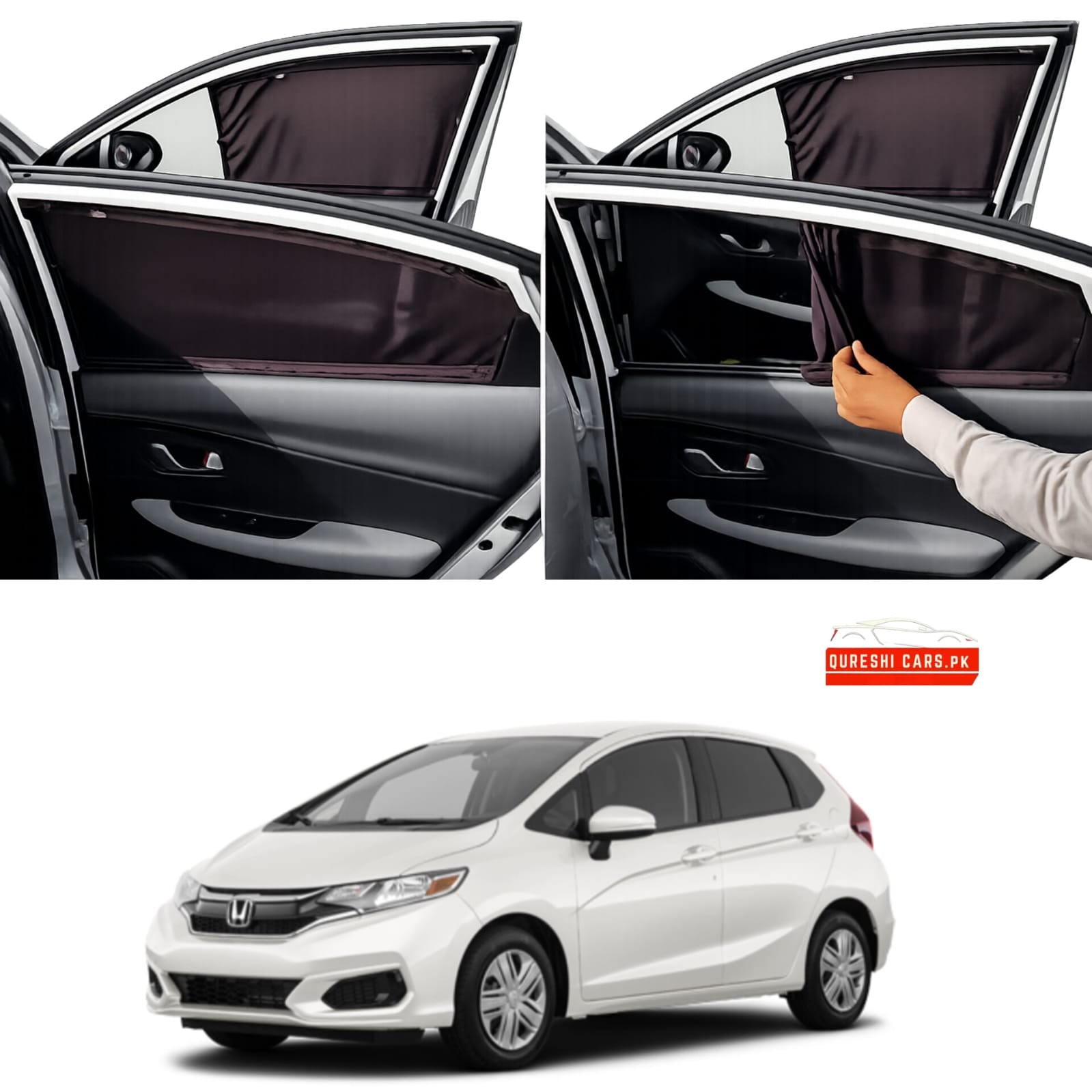 Retractable Sun Shades for Honda Fit (2015-2026) | UV Protection & Cabin Cooling