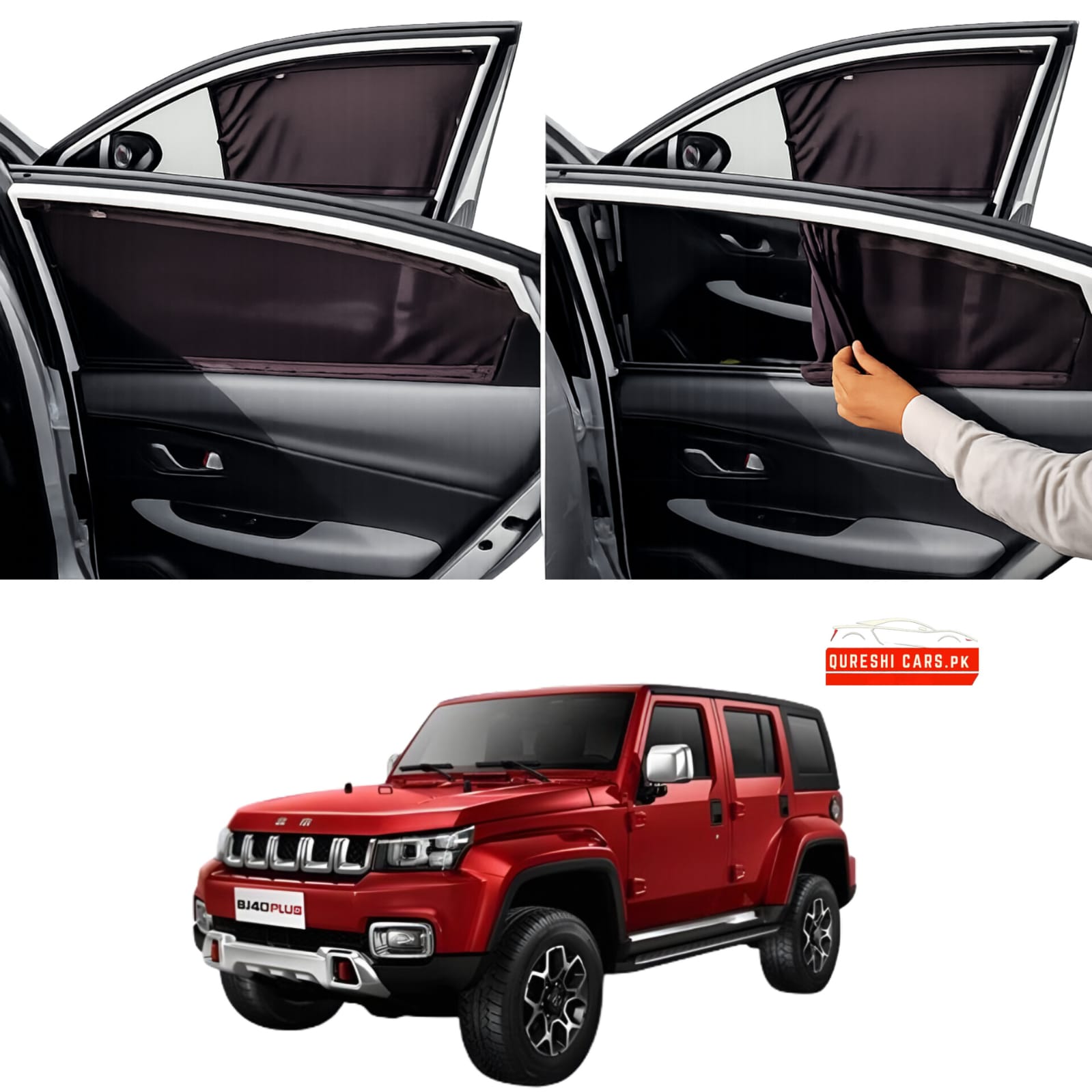 Retractable Sun Shades for BAIC BJ40 (2019-2026) | Off-Road Protection & Privacy