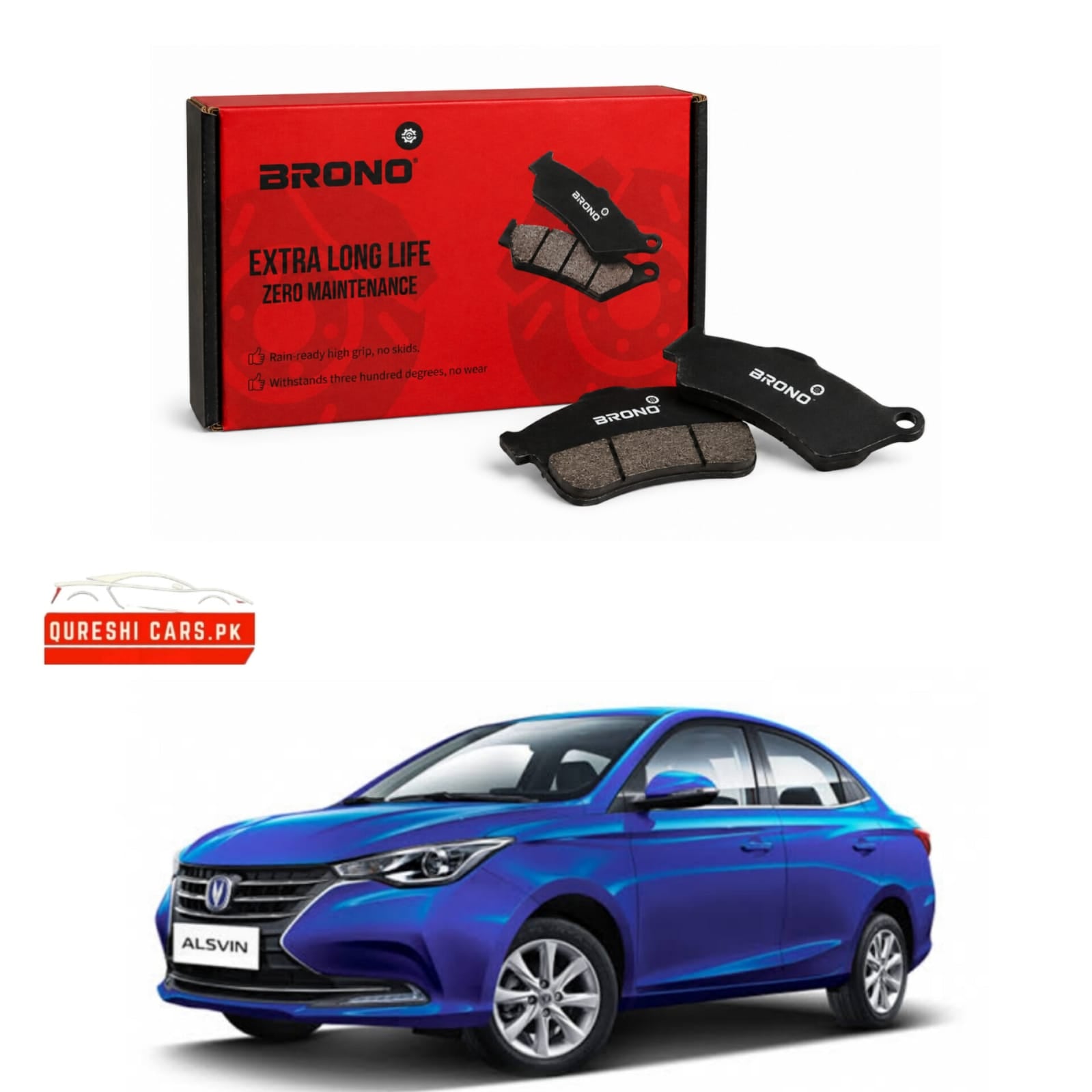 Premium Front Disc Brake Pads (Brono) for Changan Alsvin | Reliable Stopping Power