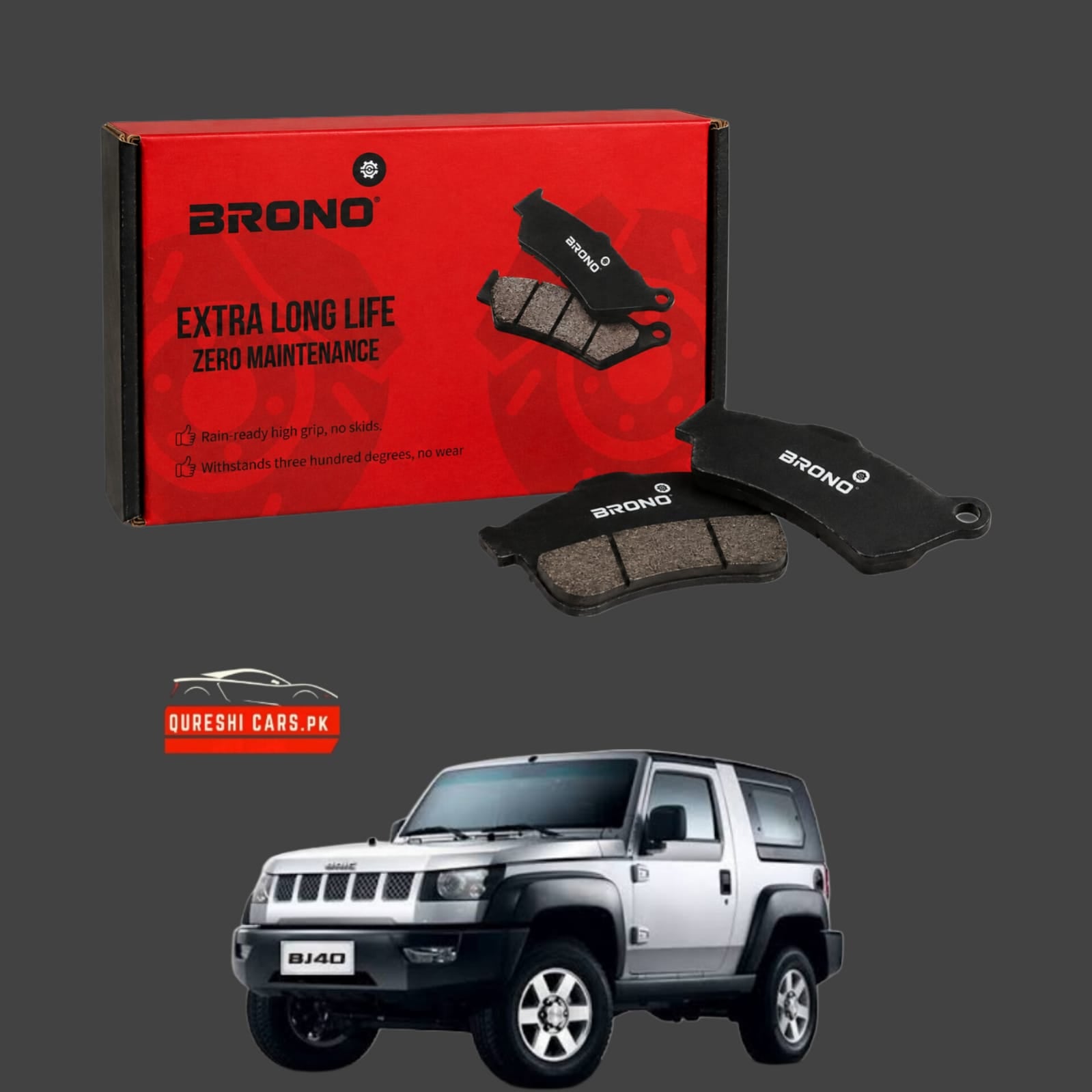Premium Front Disc Brake Pads (Brono) for BAIC BJ40 | Off-Road Reliability & Stopping Power