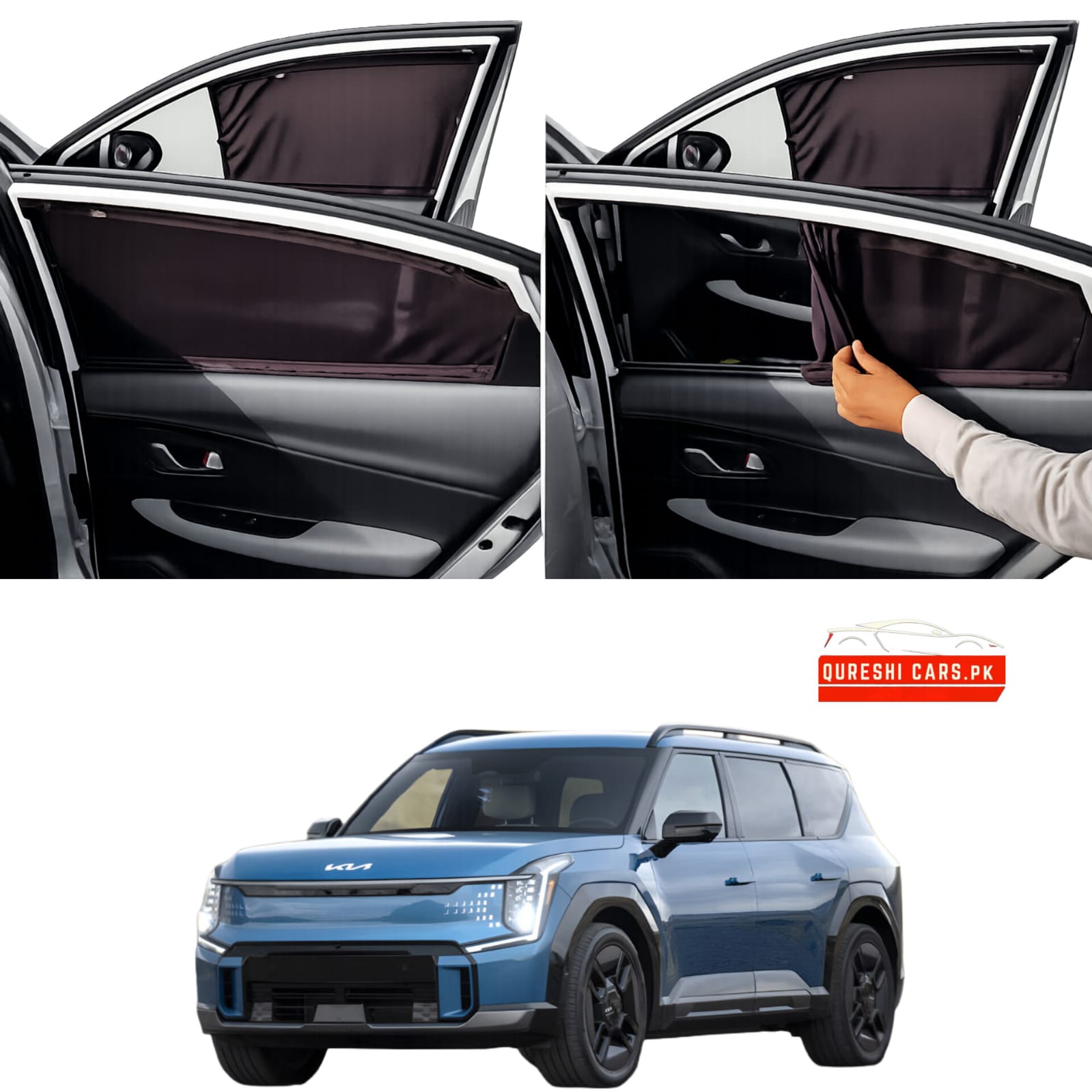 Premium Retractable Sun Shades for Kia EV6 (2021-2026) | Heat Protection & Privacy