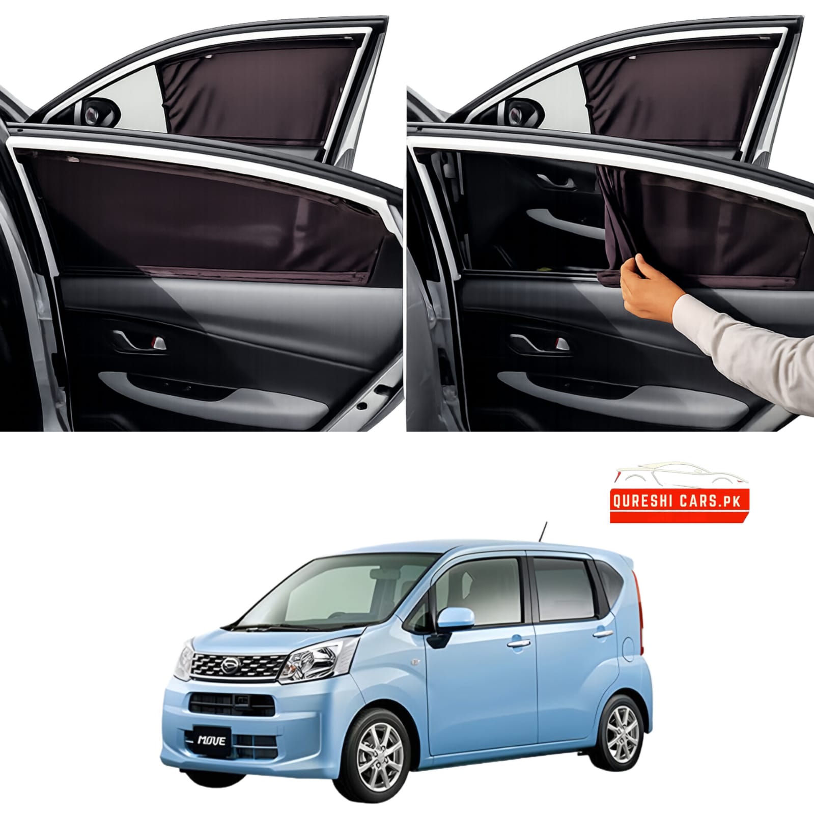 Retractable Sun Shades for Daihatsu Move (2014-2024) | UV Protection & Cabin Cooling