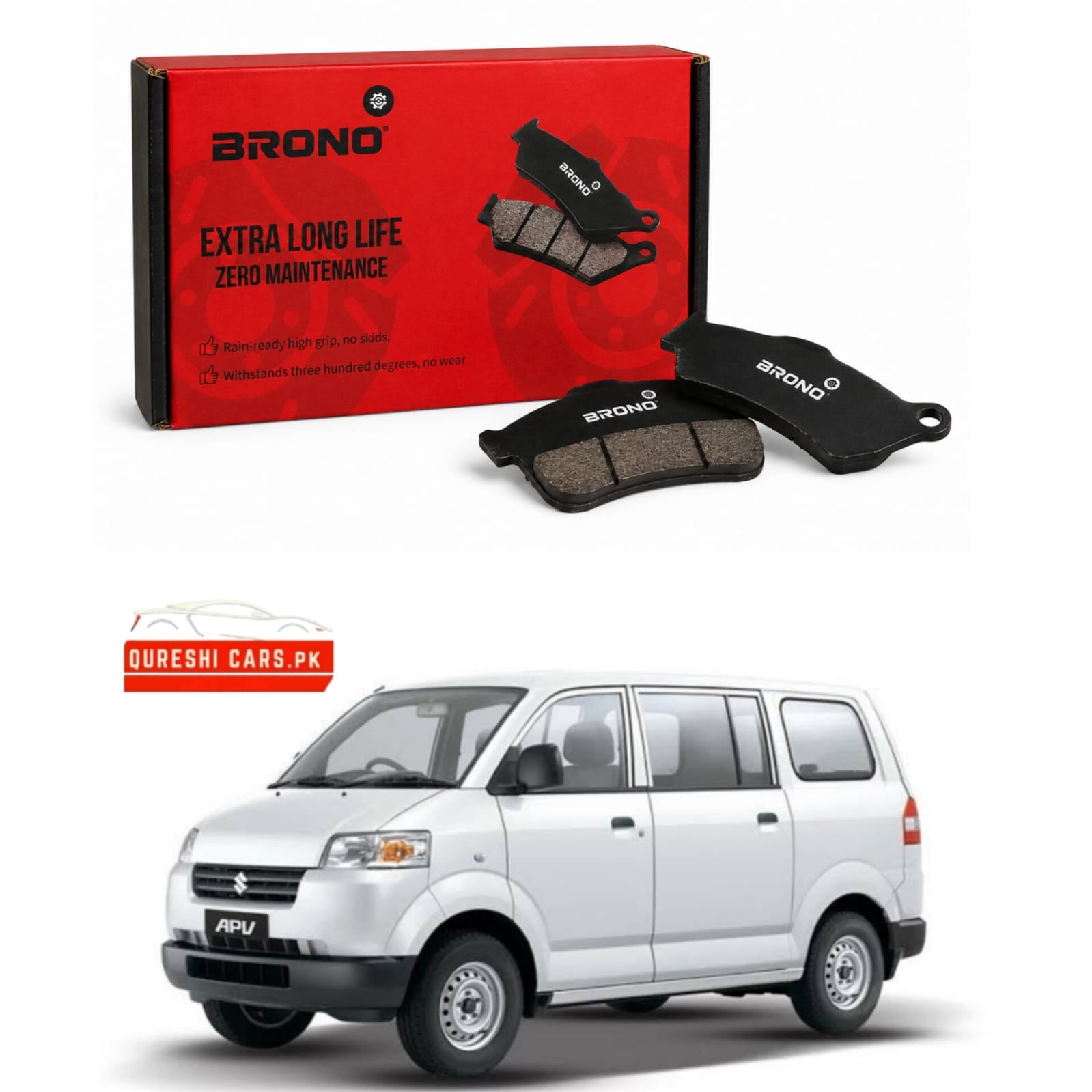 Premium Front Disc Brake Pads (Brono) for Suzuki APV (2005 - 2026) | Heavy-Duty Stopping Power
